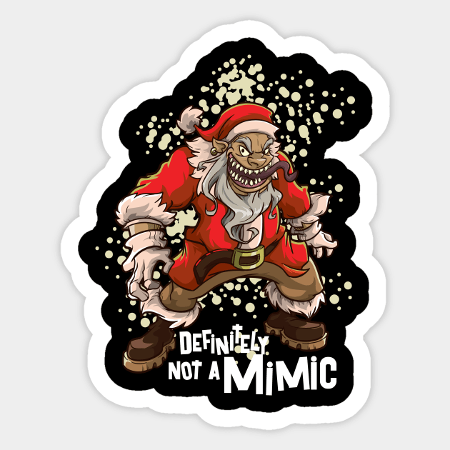 Roleplaying Mimic Creature RPG Joke Meme DM PnP Christmas Sticker by TellingTales